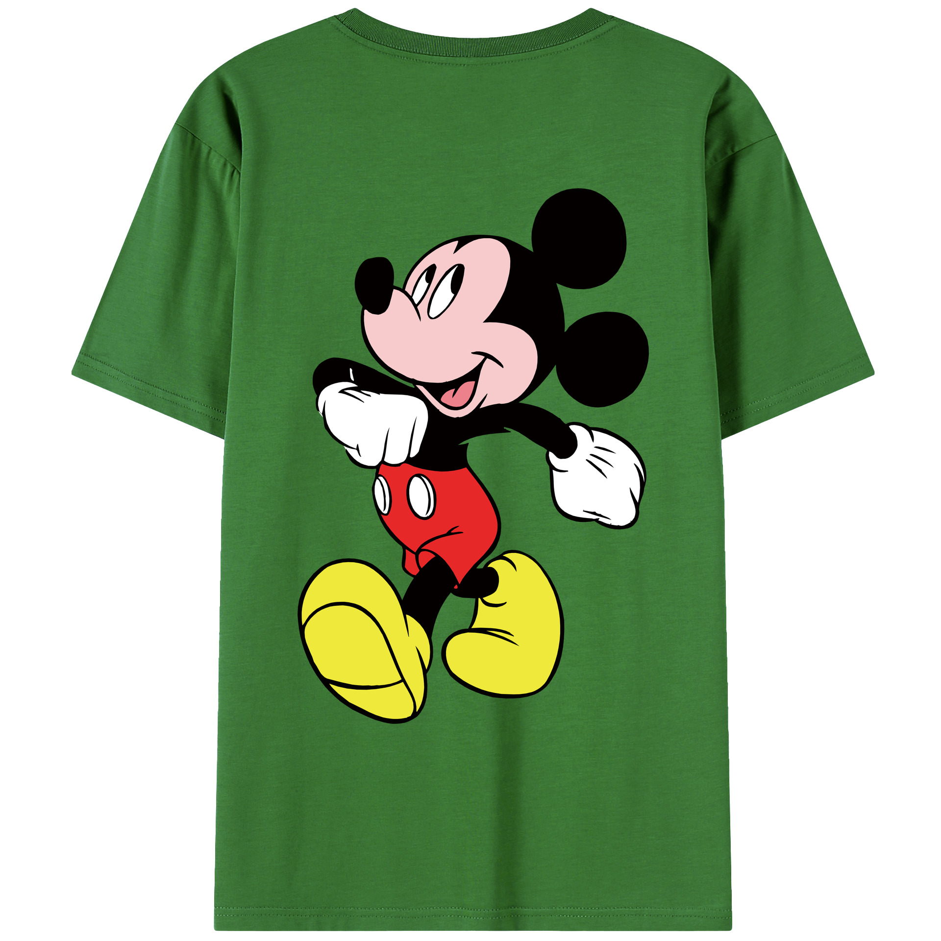 （画像用） ミッキーマウス Mickey Mouse レディース半袖Tシャツ(バックプリント)